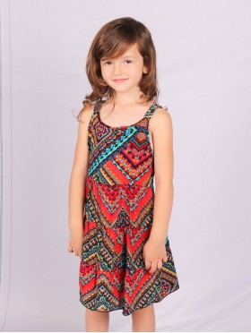Kids Colorful Super Soft Flounce Fashion Dress (6-10  Yrs) 